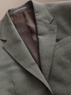 Groen - Regular Fit Signature Nova Fides 100% Italian Wool Suit Jacket