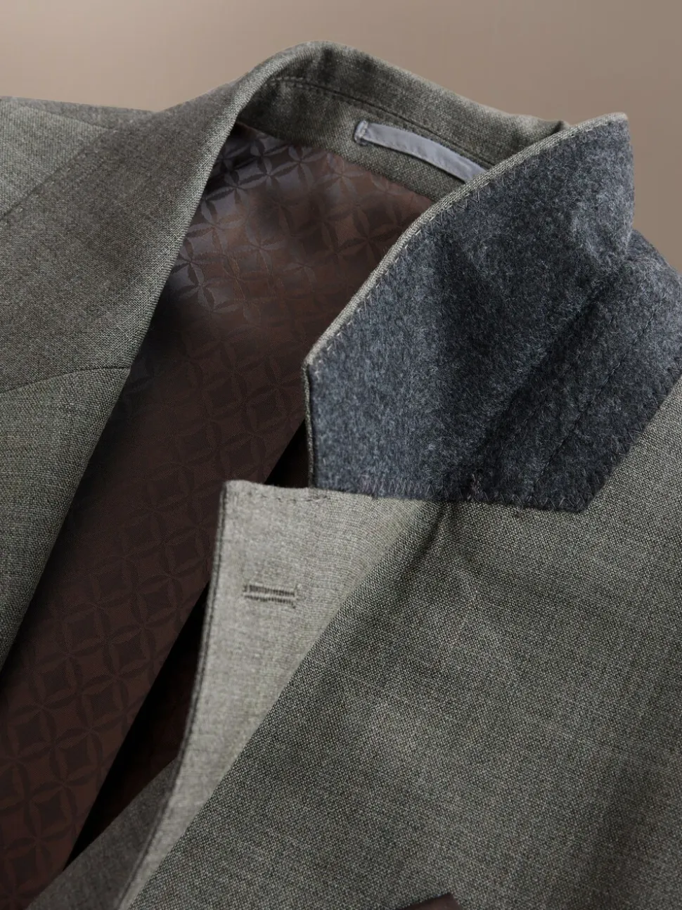 Groen - Regular Fit Signature Nova Fides 100% Italian Wool Suit Jacket