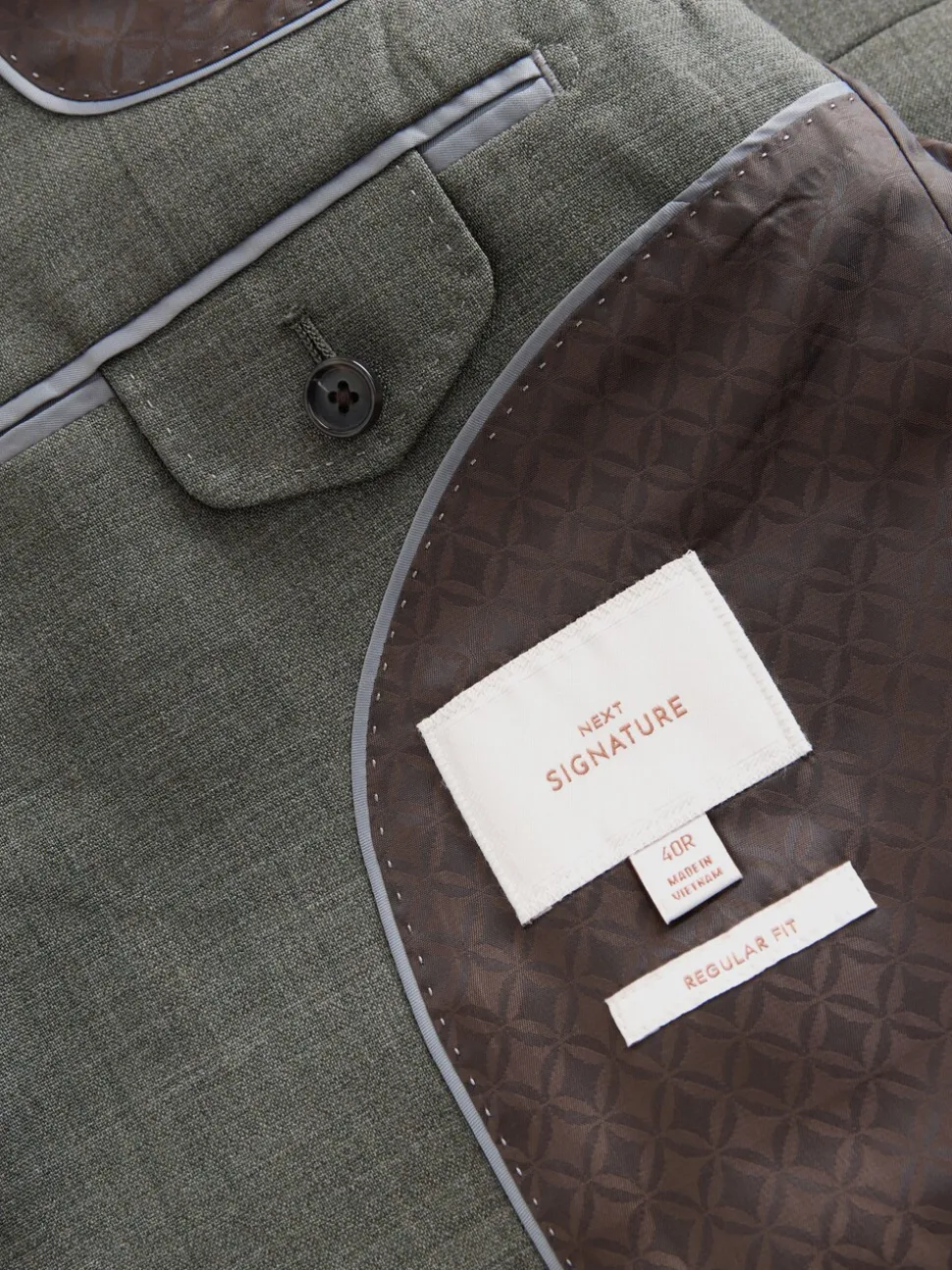 Groen - Regular Fit Signature Nova Fides 100% Italian Wool Suit Jacket
