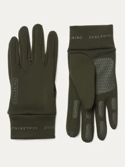Groen - SEALSKINZ waterafstotende Nano handschoenen van fleece
