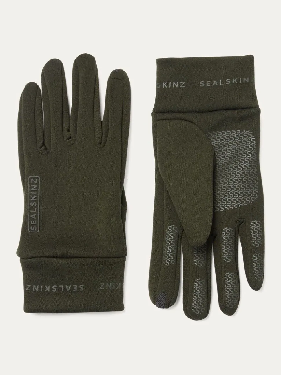 Groen - SEALSKINZ waterafstotende Nano handschoenen van fleece