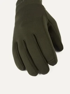 Groen - SEALSKINZ waterafstotende Nano handschoenen van fleece