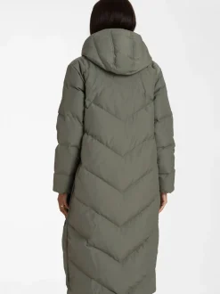Groen - Seraphine 3-In-1 Lange Chevron Puffer zwangerschapsjas