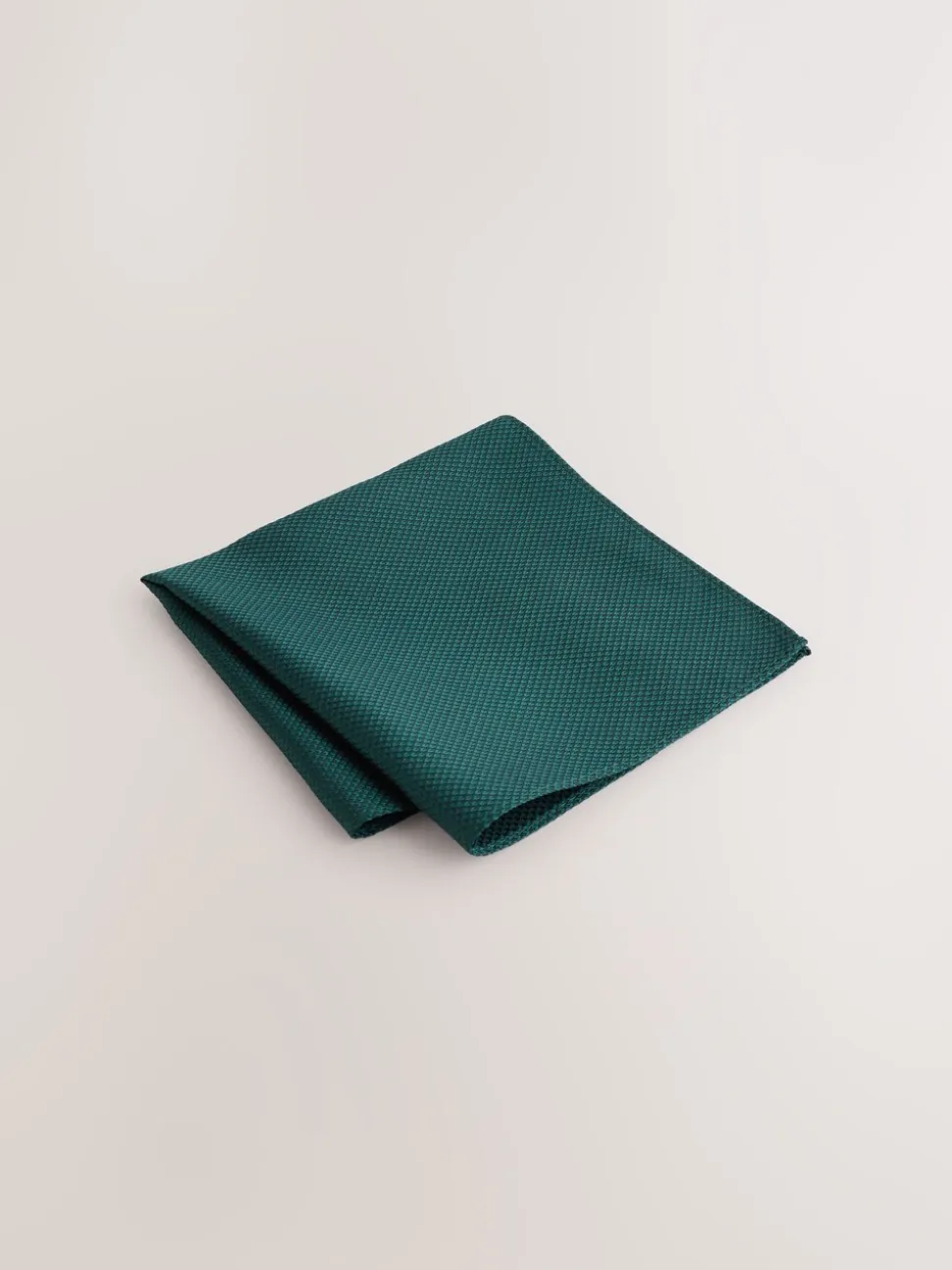Groen - Set met textuurrijke stropdas en pochet