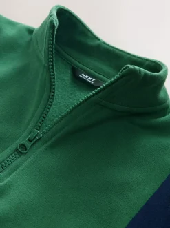 Groen - Set van top met halve rits en joggingbroek (3mnd-7jr)
