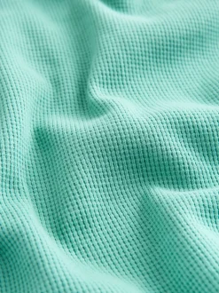Groen - Set van T-shirt met textuur en korte mouwen en shorts (3 - 16 jr)