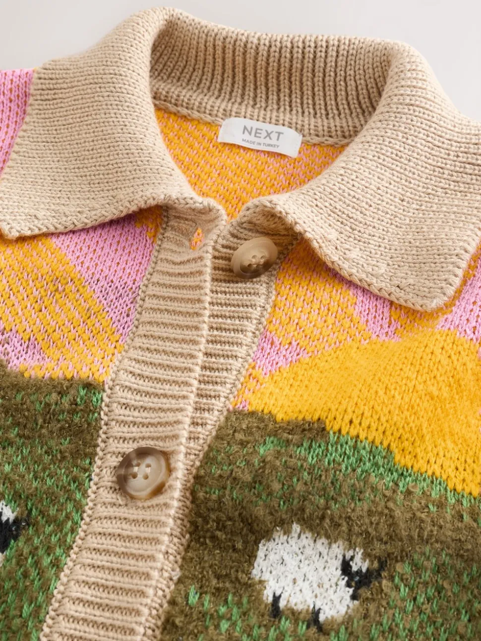 Groen - Sheep Farm Scene Cardigan (3-16yrs)
