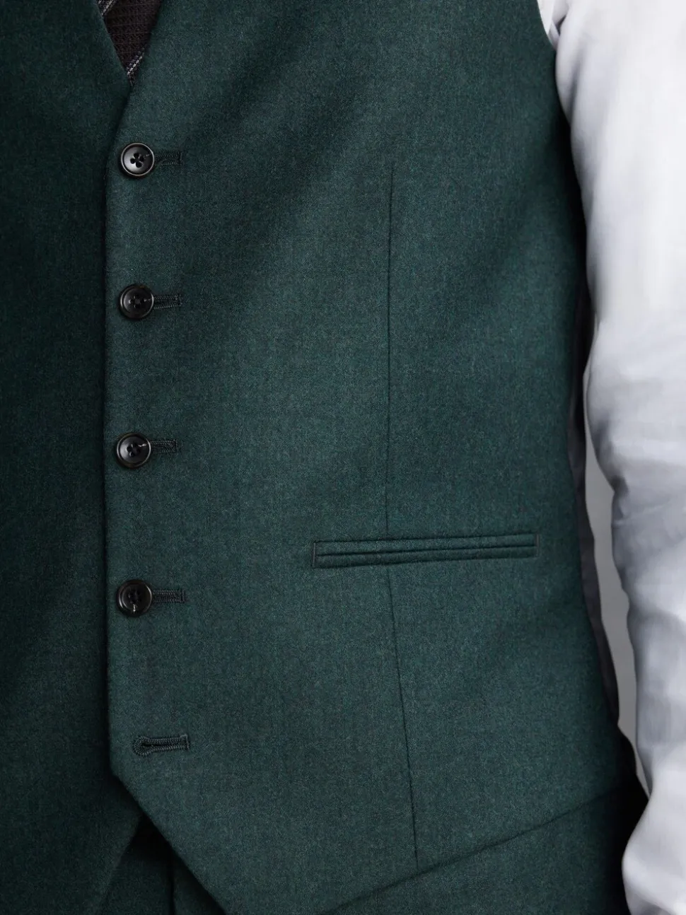 Groen - Signature Zignone flanellen gilet van Italiaanse wol-kasjmier blend