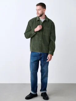 Groen - Single pocket Corduroy Shacket Overshirt