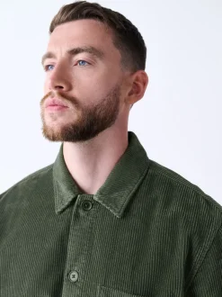 Groen - Single pocket Corduroy Shacket Overshirt