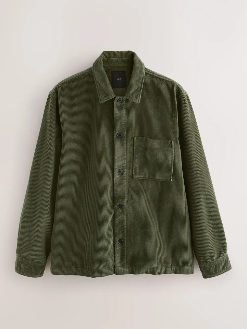 Groen - Single pocket Corduroy Shacket Overshirt