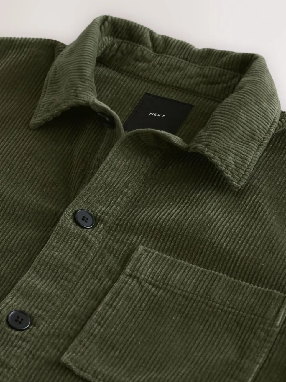 Groen - Single pocket Corduroy Shacket Overshirt