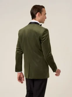Groen - Skopes Paso Tailored Fit Velvet Jacket