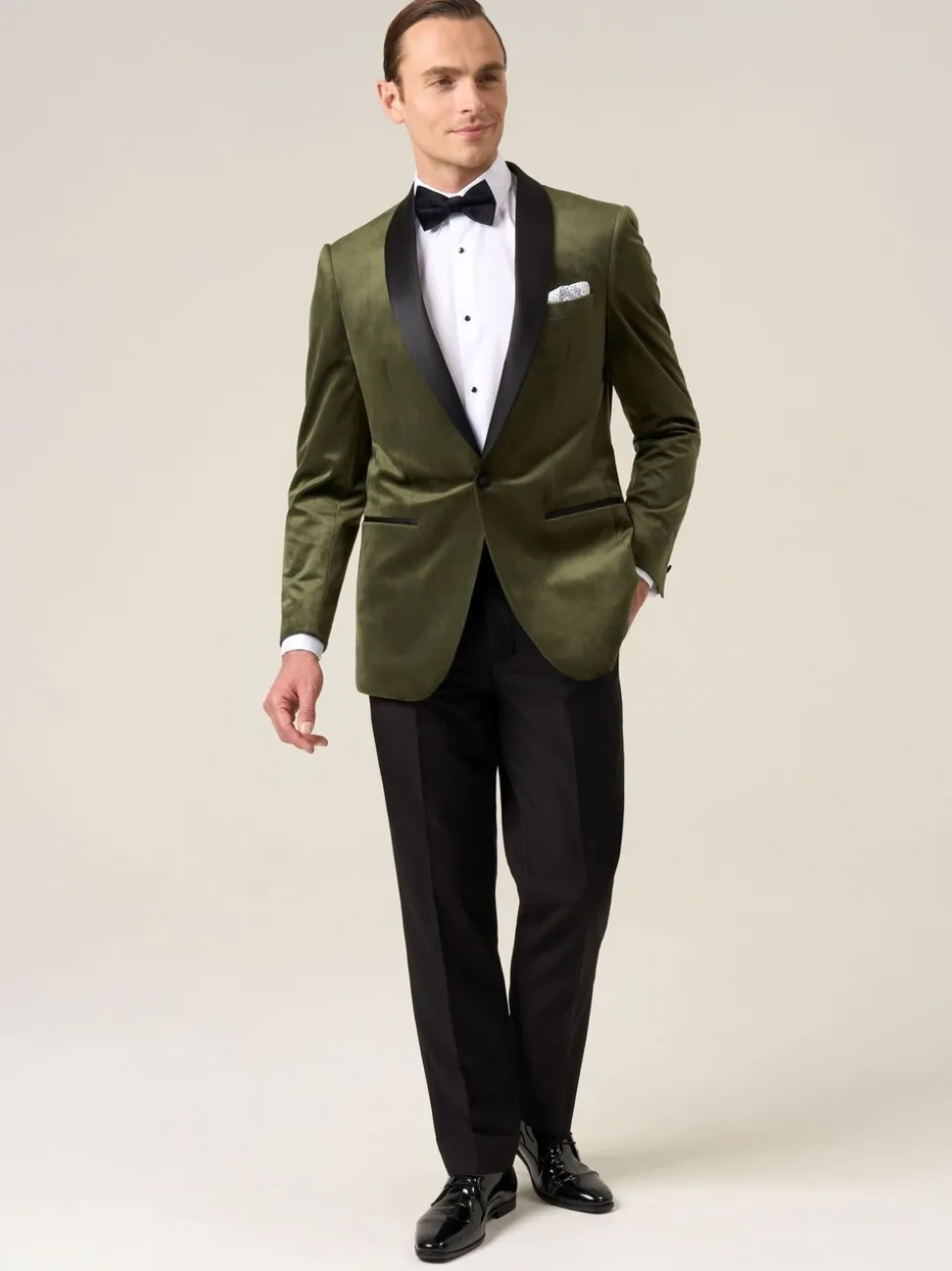 Groen - Skopes Paso Tailored Fit Velvet Jacket
