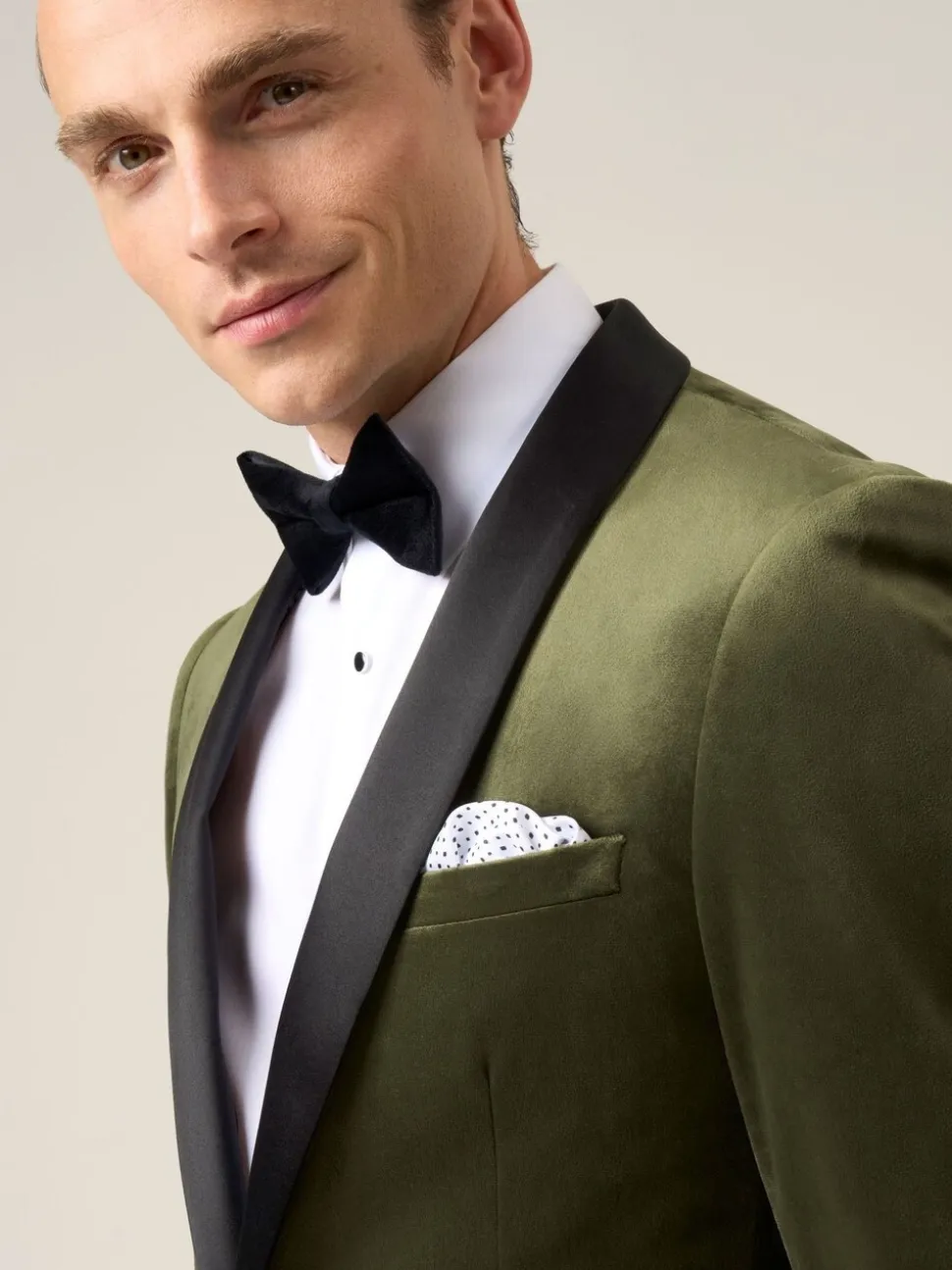 Groen - Skopes Paso Tailored Fit Velvet Jacket