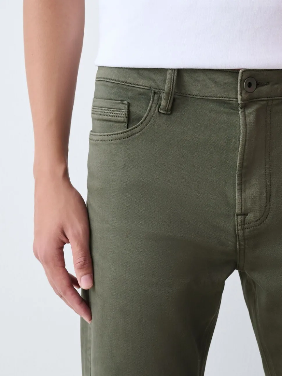 Groen - Slim Fit - Comfortabele stretchjeans