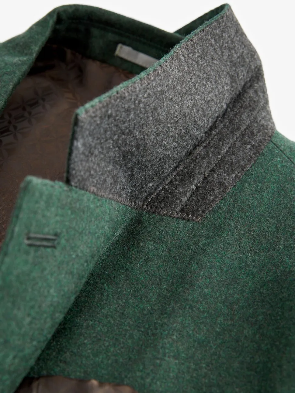 Groen - Slim Fit - Signature Zignone flanellen colbert van Italiaanse wol-kasjmier blend