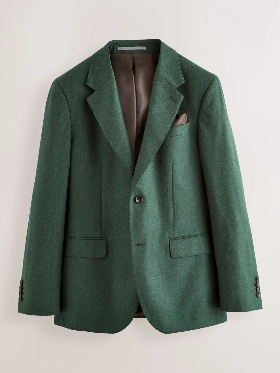 Groen - Slim Fit - Signature Zignone flanellen colbert van Italiaanse wol-kasjmier blend