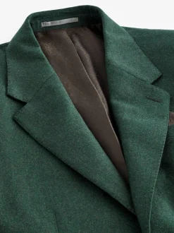 Groen - Slim Fit - Signature Zignone flanellen colbert van Italiaanse wol-kasjmier blend