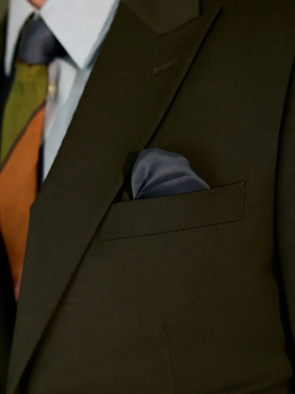 Groen - Slim Fit - Slim fit Motion Flex wollen Blend Pakjas