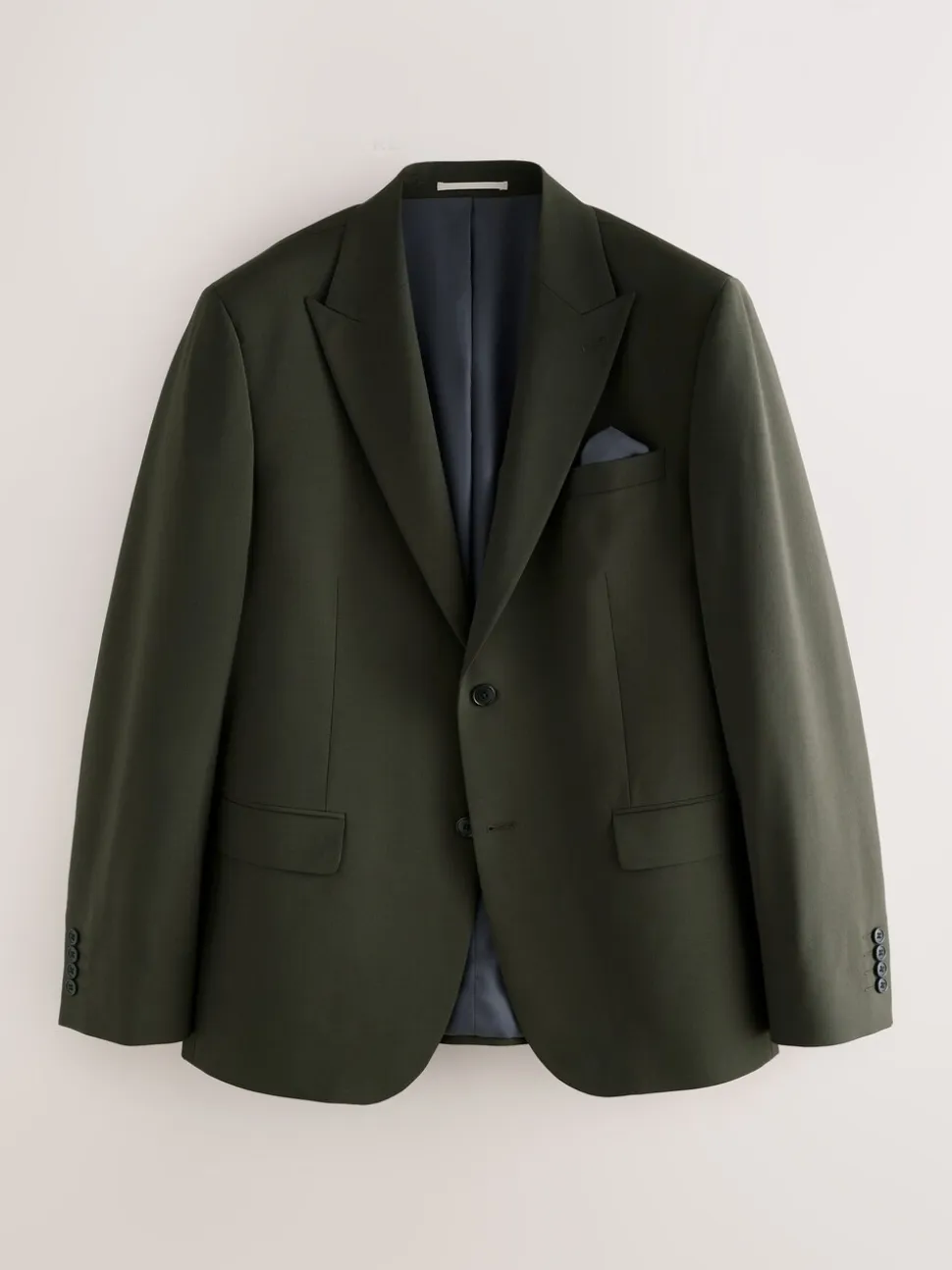 Groen - Slim Fit - Slim fit Motion Flex wollen Blend Pakjas