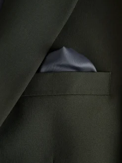 Groen - Slim Fit - Slim fit Motion Flex wollen Blend Pakjas
