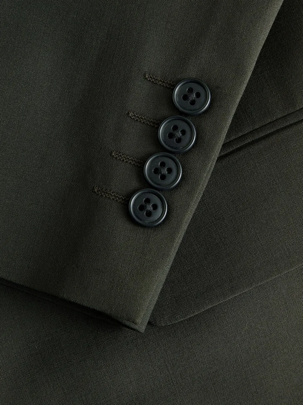 Groen - Slim Fit - Slim fit Motion Flex wollen Blend Pakjas