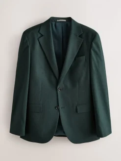 Groen - Slim-fit flanellen colbert