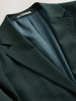 Groen - Slim-fit flanellen colbert