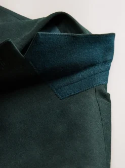 Groen - Slim-fit flanellen colbert