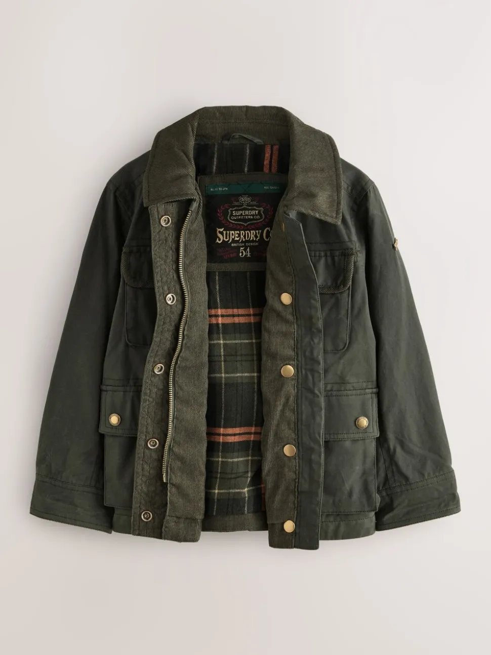 Groen - Superdry Gewaxt Jack