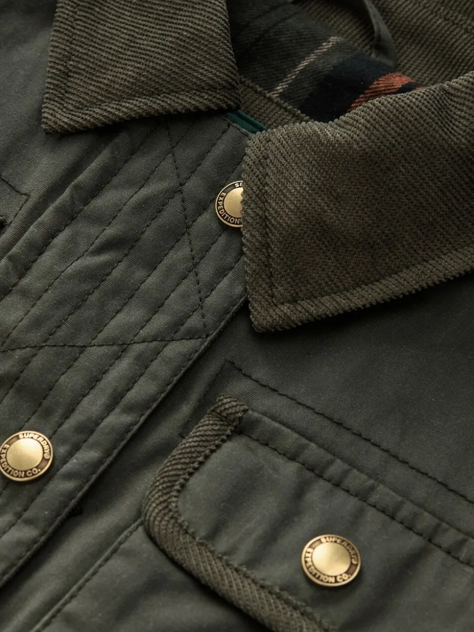 Groen - Superdry Gewaxt Jack