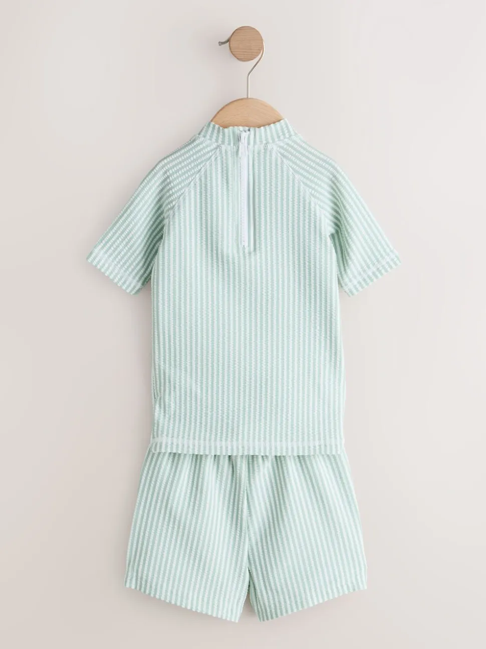 Groen - Textured Rash Vest and Swim Shorts Set (3mths-7yrs)