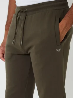 Groen - Threadbare - Katoenen Blend joggingbroek