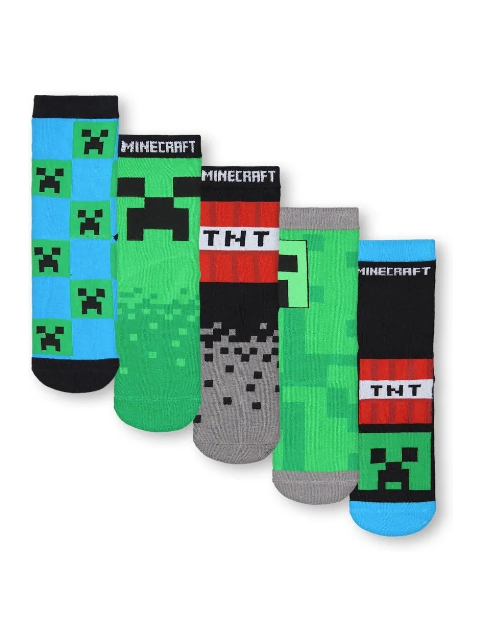 Groen - Vanilla Underground Minecraft TNT Sokken set van 5