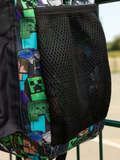 Groen - Vanilla Underground Minecraft creeper en zombierugzak met print voor jongens