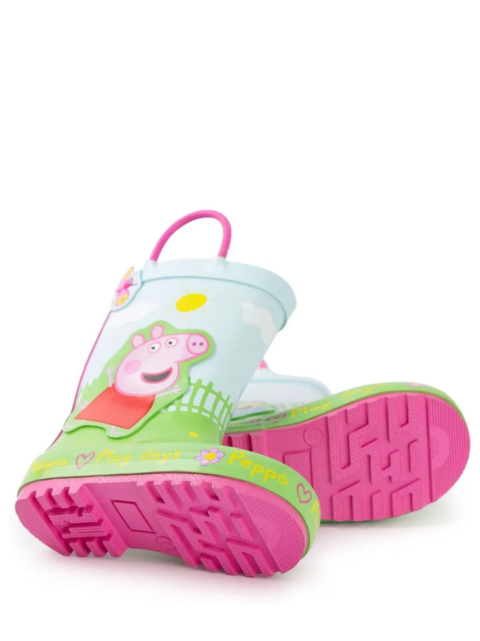 Groen - Vanilla Underground Peppa Pig Kids Wellies with Handles