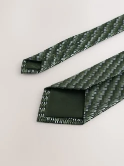 Groen en wit - Das met patroon