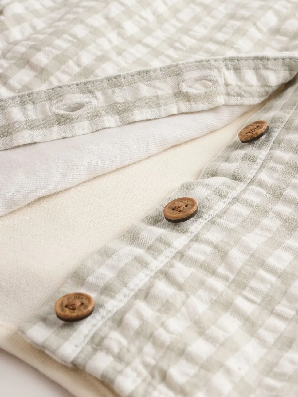 Groen geruit - Geweven bretelbroeken en bodysuit babyset (0mnd -2jr)