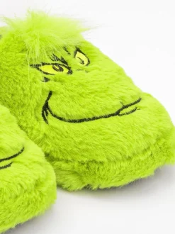Groen Grinch - Vanilla Underground zachte kerstpantoffels voor kinderen
