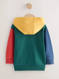 Groen kleurvlak - Hoodie met lange mouwen en print (3mnd-7jr)