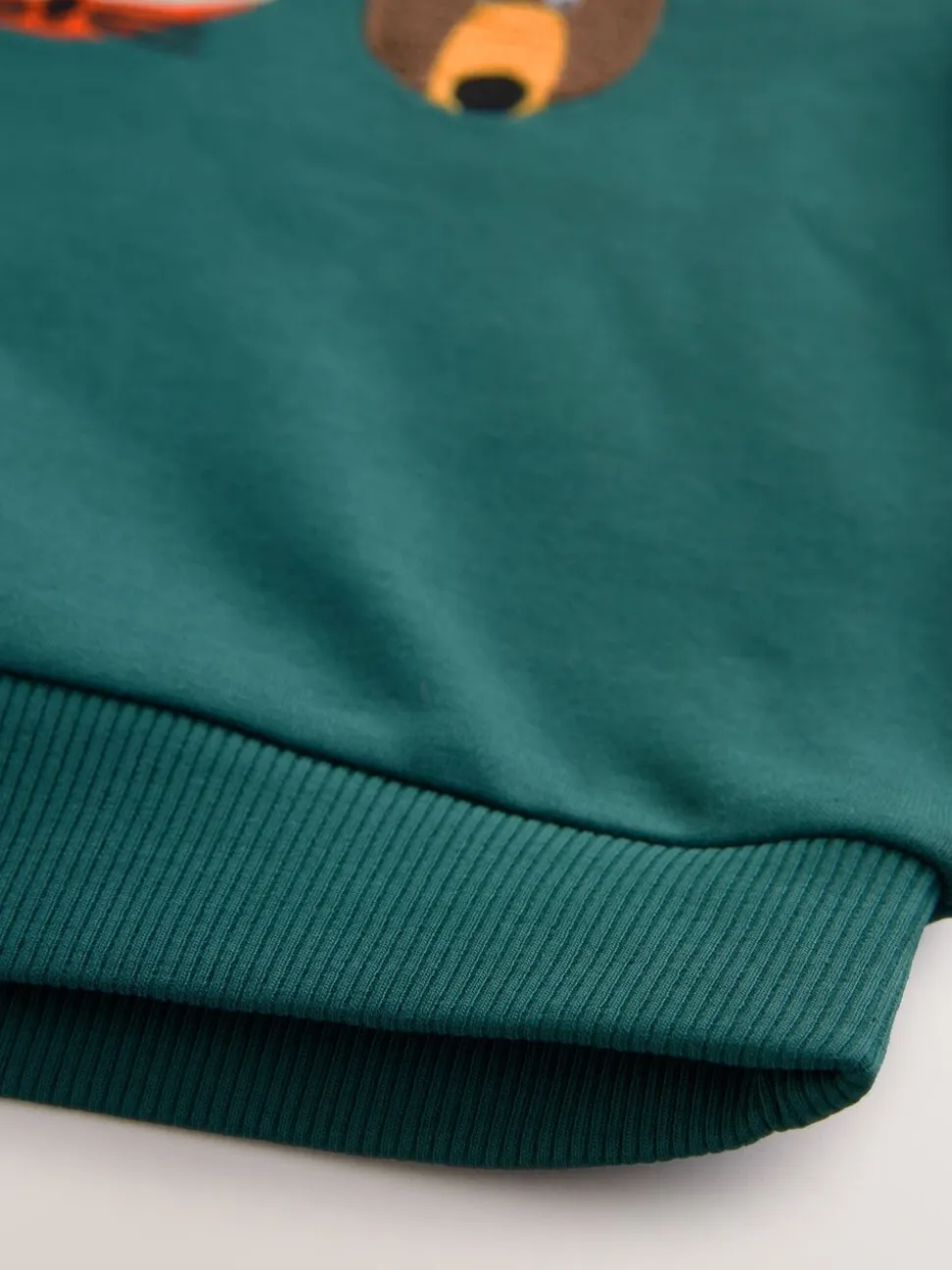 Groen kleurvlak - Hoodie met lange mouwen en print (3mnd-7jr)