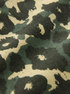 Groen luipaardprint - Wijde broek met elastische taille (3mnd-7jr)