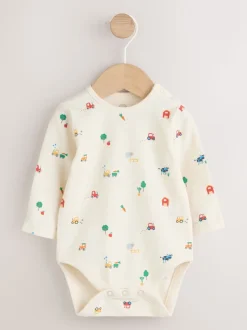 Groen met boerderijprint - Corduroy bretelbroeken en Bodysuit set (0mnd-2jr)