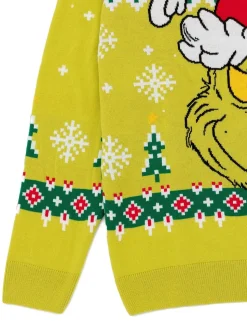 Groen met kerst-Grinch - Vanilla Underground - Gelicentieerde gebreide herenkersttrui