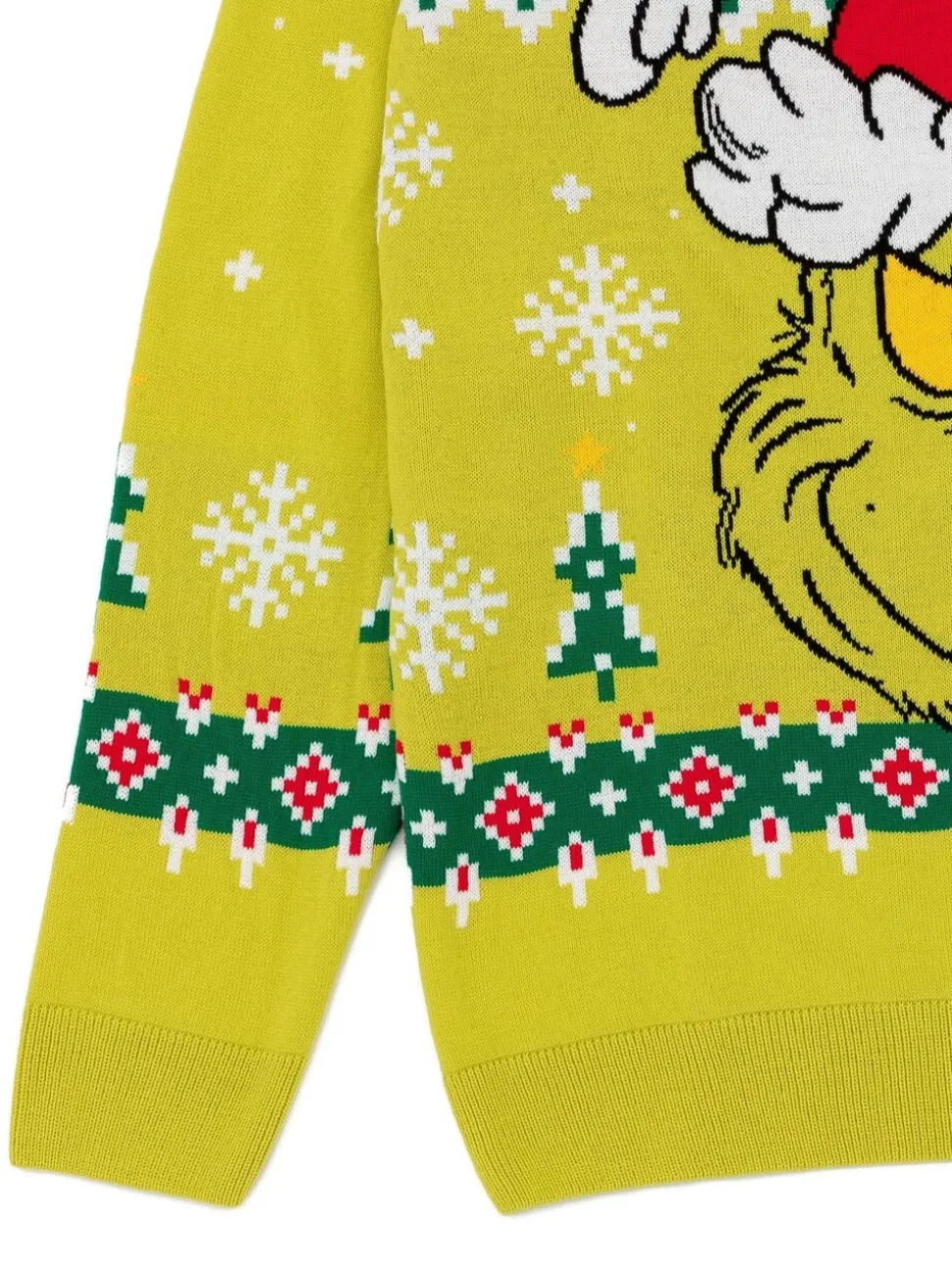 Groen met kerst-Grinch - Vanilla Underground - Gelicentieerde gebreide herenkersttrui