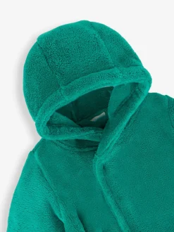 Groen met traktorenprint - JoJo Maman Bébé - Kamerjas met graafmachineprint