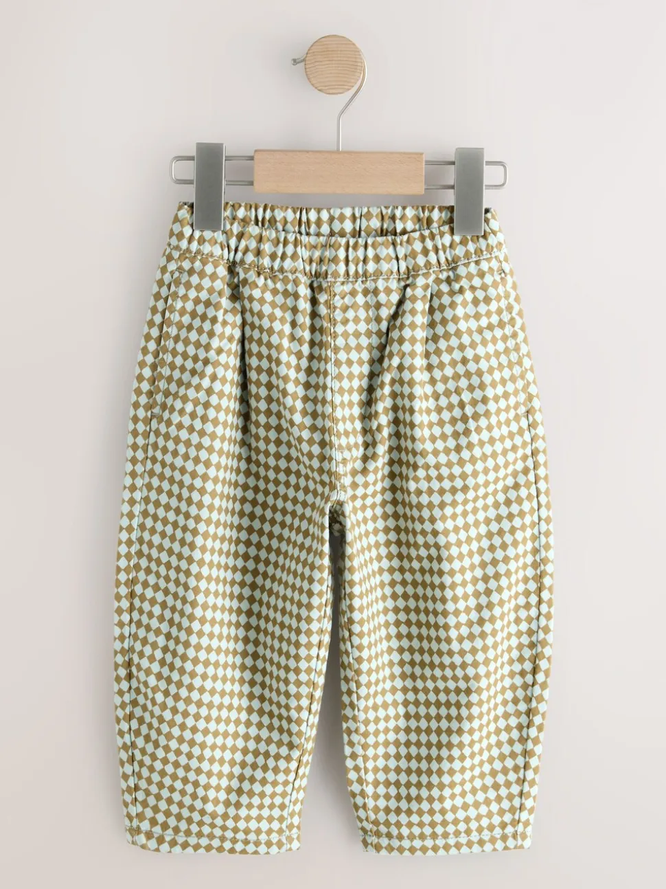 Groen/blauw Mini Harlequin - Barrel pull-on broek (3mnd -7jr) (3mnd -7jr)