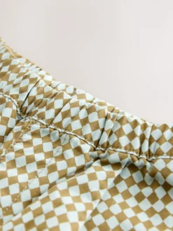 Groen/blauw Mini Harlequin - Barrel pull-on broek (3mnd -7jr) (3mnd -7jr)
