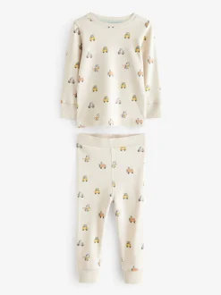 Groen/blauw transport - Mini Knusse Pyjama's 3 Set (9mnd-10jr)